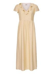 Midikleid Ichi "Ichi Freizeitkleid IHKELLINA", Damen, Gr. 38, Normalgr&ouml;&szlig;en, beige (kellina reed gelb), Kleider Midikleid