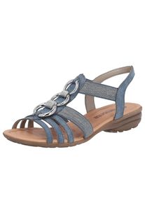 Sandalette Remonte "Sandale Sandale f&uuml;r den schlanken Fu&szlig;", Damen, Gr. 41, blau (mittelblau), Synthetik, Basic, Schuhe Sandalette