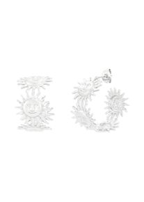 Adelia&acute;s Paar Creolen ADELIA&acute;S "Ohrringe Creolen mit Sonnenmotiv aus Edelstahl", silber (silberfarben), Ohrringe, Damen, Einheitsgr&ouml;&szlig;e, Edelstahl, Paar Creolen, Trendiger Modeschmuck mit Sonnenmotiv