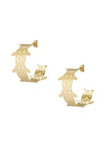 Adelia&acute;s Paar Creolen ADELIA&acute;S "Ohrringe Creolen mit Meeresschildkr&ouml;tenmotiv aus vergoldetem Edelstahl", gold (goldfarben), Ohrringe, Damen, Einheitsgr&ouml;&szlig;e, Edelstahl, Paar Creolen, Meeresschildkr&ouml;ten-Creolen: modischer Modeschmuck aus Edelstahl