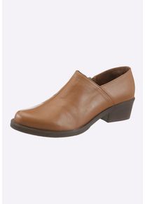 Stiefelette Andrea Conti "Kurzstiefelette Kurzstiefelette", Damen, Gr. 42, braun (cognac), Rindsleder, Modisch, Schuhe Stiefelette