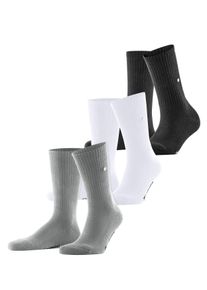 Socken Burlington "Crew 3-Pack", Herren, Gr. 40-46, Sockengr&ouml;&szlig;e, bunt (melange grau (3967)), Socken Socken