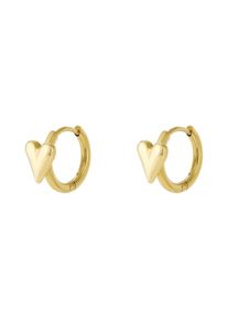 Adelia&acute;s Paar Creolen ADELIA&acute;S "Ohrringe Creolen mit Herzanh&auml;nger aus Edelstahl, 1 Paar", gold (goldfarben), Ohrringe, Damen, Einheitsgr&ouml;&szlig;e, Edelstahl, Paar Creolen, Modeschmuck mit gl&auml;nzenden Herzanh&auml;ngern &ndash; trendig im Alltag