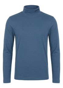 Langarmshirt Chiemsee, Jungen, Gr. 146/152, sargasso sea, 95% Baumwolle, 5% Elasthan, unifarben, slim fit, ohne Ausschnitt, gerader Abschluss, Shirts Langarmshirt, - mit dezenter Logostickerei am Kragen