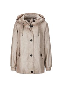CR&Eacute;ATION L Funktionsjacke CREATION L "Leinen-Viskose-Jacke Kapuzenjacke im Leinen-Viskose-Mix", Damen, Gr. 4, sesam, Web, Stoff, , Modisch, Jacken Funktionsjacke