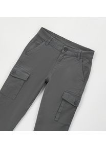 Outdoorhose sarabanda "BOY TROUSERS", Jungen, Gr. 104, EURO-Gr&ouml;&szlig;en, grau (dunkelgrau), 99% Baumwolle, 1% Elastan, Hosen Outdoorhose