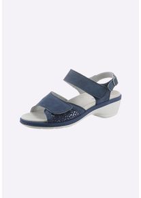 Sandalette WITT "Sandalette Pantolette", Damen, Gr. 40, blau (jeansblau), Nubukleder, Basic, Schuhe Sandalette