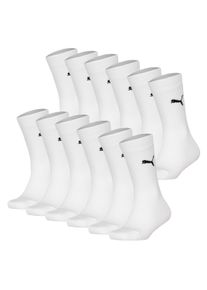 Kurzsocken Puma "Socken Easy Rider 12P 12er Pack", M&auml;dchen, Gr. 35-38, N-Gr, wei&szlig;, Obermaterial: 70% Baumwolle CO. 15% Polyester PES. 13% Polyamid PA. 2% Elasthan EL., Socken Kurzsocken