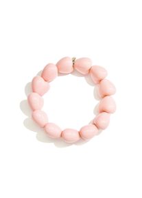 Adelia&acute;s Perlenarmband ADELIA&acute;S "Armband Perlenarmband mit Herzperlen, 17 cm" Gr. 17, rosa (pfirsich), Armb&auml;nder, Damen, 17cm, Edelstahl, Perlenarmband, Modeschmuck mit 13 herzf&ouml;rmigen Perlen