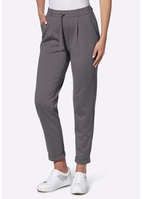 Schlupfhose WITT "Joggpants Jogg Pants in Interlock-Qualit&auml;t", Damen, Gr. 54, Normalgr&ouml;&szlig;en, grau (anthrazit), Interlock, , Modisch, schmal, Hosen Schlupfhose