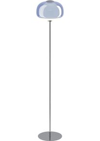 Eglo LED Stehlampe "BELOMONTEJO", blau (blau, wei&szlig;), 1, &Oslash; 30cm H: 157,5cm, 1 Stk., Leuchten, mit Schalter chrom, Glas, H&ouml;he 157,5 cm, &Oslash; 30 cm, LED Stehlampe