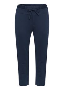 Stoffhose Kaffe CURVE "Kaffe Curve Strickhose KCjenna", Damen, Gr. S, Normalgr&ouml;&szlig;en, blau (midnight marine), Hosen Stoffhose