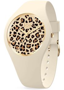 Ice Watch Quarzuhr ICE-WATCH "ICE leopard - Small - 3H", beige (beige, beige), Armbanduhren, Damen, beige, Quarzuhr, Armbanduhr, Damenuhr, Silikonarmband, Wasserdicht bis 10 bar, analog