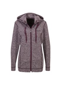 Trainingsshirt WITT "Freizeitjacke Shirtjacke mit weitenregulierbarer Kapuze", Damen, Gr. 4/42, lila (burgund, meliert), Basic, Shirts Trainingsshirt