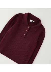 Sweatshirt IDO "GIRL KNITWEAR", M&auml;dchen, Gr. 128, rot (claret), 50% Viskose, 28% Polyester, 22% Polyamid, Sweatshirts Sweatshirt