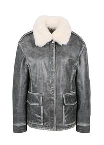 Lederjacke Freaky Nation "Go For-FN", Damen, Gr. M (38), grau, Oberstoff: 100% Leder. Futter: 100% Baumwolle, normal, Jacken Lederjacke