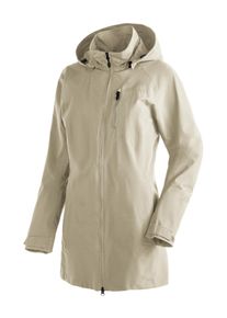 Outdoorjacke Maier Sports "Perdura rec W", Damen, Gr. 40, braun (hellbraun), 100% Polyester, Jacken Outdoorjacke, Damen Funktionsmantel, wasserdichter Mantel mit Kapuze, Wanderjacke