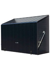 M&uuml;lltonnenbox TRIMETALS "Sesame", grau (anthrazit), B:185cm H:139cm T:76cm, Stahl, Aufbewahrungsboxen, M&uuml;lltonnenbox, Fahrradbox, BxTxH: 185x76x139 cm
