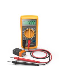 Multimeter Hama "Digitalmultimeter zum Messen von Spannung, Strom und Widerstand, 300V", gelb, B:7cm H:13,7cm L:2,8cm, Kunststoff, Stahl, Spannungspr&uuml;fer, Multimeter
