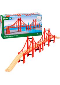 Spielzeugeisenbahn-Br&uuml;cke Brio "Brio WORLD, H&auml;ngebr&uuml;cke", rot (bunt), Spielzeugeisenbahn-Erweiterungen, KinderB:115cm H:19cm T:5cm, Holz, Spielzeugeisenbahn-Br&uuml;cke, B:115cm H:19cm T:5cm