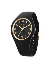 Ice Watch Quarzuhr ICE-WATCH "ICE champagne", schwarz (schwarz, goldfarben, schwarz, schwarz), Armbanduhren, Damen, Schwarz, Quarzuhr, Armbanduhr, Damenuhr, Silikonarmband, analog