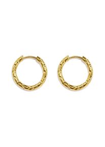 Adelia&acute;s Paar Creolen ADELIA&acute;S "Ohrringe Creolen aus Edelstahl, &Oslash; 14 mm, mit strukturierter Oberfl&auml;che", gold (goldfarben), Ohrringe, Damen, Einheitsgr&ouml;&szlig;e, Edelstahl, Paar Creolen, Stylischer Modeschmuck mit gl&auml;nzender, strukturierter Oberfl&auml;che