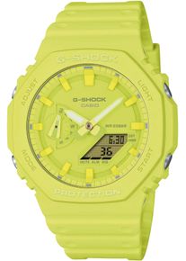 Chronograph Casio G-SHOCK, gelb (gelb, gelb), Armbanduhren, Damen, gelb, Chronograph, Quarzuhr,Armbanduhr,Herrenuhr,digital, bis 20bar wasserd.Resinbarmband