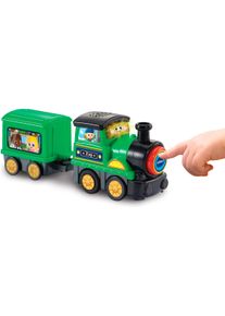 Spielzeug-Zug Vtech "Tut Tut Baby Flitzer, Motorisierter Zug", gr&uuml;n (bunt), Spielzeugfahrzeuge, KinderB:21cm H:8,1cm T:5,4cm, Kunststoff, Spielzeug-Zug, mit Licht und Sound, B:21cm H:8,1cm T:5,4cm