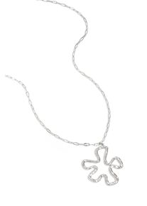 Adelia&acute;s Kette mit Anh&auml;nger ADELIA&acute;S "Halskette mit Blumenanh&auml;nger aus Edelstahl 45 cm + 5 cm" Gr. 45, silberfarben, Halsketten, Damen, 45cm, Edelstahl, Kette mit Anh&auml;nger, Stylischer Modeschmuck mit dem offen geformten Blumenanh&auml;nger