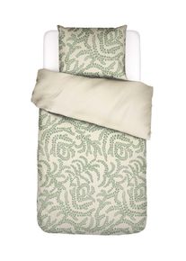 Bettw&auml;sche Essenza "Eleria", beige (gr&uuml;n), B/L: 155cm x 220cm, 1 Stk., 1 Stk., Satin, B/L: 80cm x 80cm, 2 Stk., Bettw&auml;sche, Bettw&auml;sche