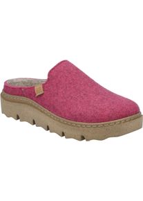 Hausschuh Josef Seibel "Charmaux 01", Damen, Gr. 40, Textil, pink, Filz, Basic, Schuhe Hausschuh, Pantoffel, Slipper mit modischer Plateausohle, Weite G (=weit)