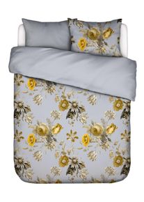 Bettw&auml;sche Essenza "Florean", grau, B/L: 200cm x 220cm, 1 Stk., 2 Stk., Satin (Bio-Baumwolle), B/L: 80cm x 80cm, 3 Stk., Bettw&auml;sche, Bettw&auml;sche