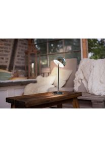 OTTO HOME Tischleuchte "Akku Tischlampe GERRIN Indoor Outdoor, magnetischer Flaschenaufsatz", grau (chrom), 1, &Oslash; 11cm H: 34,4cm, Leuchten, Pilzlampe Flaschenaufsatz, Regulierung der Lichtst&auml;rke, Pilz, Lampe, Tischleuchte