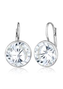 Paar Ohrh&auml;nger Elli "Ohrringe Ohrh&auml;nger Zirkonia Rund Glamour 925 Sterling Silber", wei&szlig;, Ohrringe, Damen, mit Stein, Silber 925 (Sterlingsilber), Paar Ohrh&auml;nger