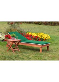 Gartenliege Merxx "Aktionsliegen Set", beige (braun), Gartenliegen, Gartenliege, 1 Liege und 1 Hocker, mit Auflagen