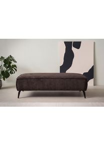 Polsterhocker OTTO HOME "TVINNU Cord", braun (schokobraun), B:140cm H:44cm T:65cm, Hocker, Polsterhocker, zur Serie TVINNU, gem&uuml;tlicher Sitzkomfort, rechteckig, schwarze F&uuml;&szlig;e
