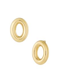 Adelia&acute;s Paar Ohrstecker ADELIA&acute;S "Ohrringe Ohrstecker aus Edelstahl, 1 Paar", gold (goldfarben), Ohrringe, Damen, Einheitsgr&ouml;&szlig;e, Edelstahl, Paar Ohrstecker, Trendig und markant: Modeschmuck mit ovaler Form