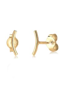 Paar Ohrstecker Elli "Ohrringe Bogen Geo Trend Minimal 925 Silber" Gr. 2, gold, Ohrringe, Damen, 2, ohne Stein, Silber 925 (Sterlingsilber), Paar Ohrstecker