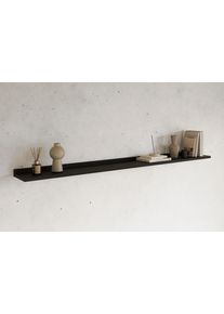 Wandboard Home Affaire "Tuluza, Breite 200cm, praktisches Regal f&uuml;r die Wand", schwarz, B:200cm H:5,5cm T:23cm, Holzwerkstoff, Melamin, Regale, Wandboard, 1-tlg Wandregal viel Stauraum, ideal f&uuml;r Deko & B&uuml;cher