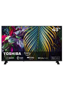 TOSHIBA QLED-Fernseher, Energieeffizienz: D, schwarz, 43 &Prime;, Fernseher, QLED-Fernseher