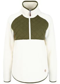 Troyer oxmo "Sweatjacke OXMalita", Damen, Gr. S, wei&szlig; (sanftes wei&szlig;), Obermaterial: 100% Polyester PES., Sweatjacken Troyer