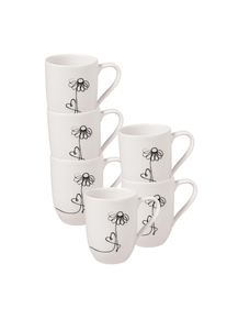 Villeroy & Boch Becher VILLEROY & BOCH "Statement Lines Becher 'Family' Statement Lines Becher 290 ml 6er Set wei&szlig;", wei&szlig;, Porzellan, Trinkgef&auml;&szlig;e, Becher