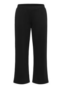 Stoffhose Kaffe CURVE "Casual Hose KCannita", Damen, Gr. M, N-Gr, schwarz (schwarz deep), Obermaterial: 48% Polyester PES. 47% Viskose CV. 5% Elasthan EL., Hosen Stoffhose