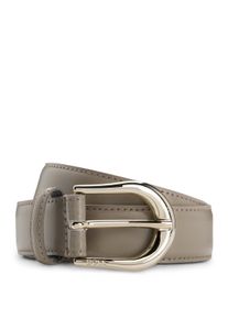 Lederg&uuml;rtel BOSS "Carol-St-G_Sz30", Damen, Gr. 75, beige (schwarz beige 251), Leder, unifarben, G&uuml;rtel Lederg&uuml;rtel, mit abgerundeter Schlie&szlig;e