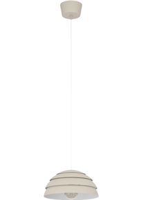 Eglo H&auml;ngeleuchte "VITTORITO", beige (sandfarben), 1, &Oslash; 30cm H: 110cm, 1 Stk., Leuchten, H&auml;ngelampe, Lampe sandfarben Stahl, H&ouml;he 110cm, Wohnzimmer, H&auml;ngeleuchte