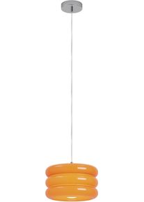 Eglo H&auml;ngeleuchte "TORTORA", orange, chromfarben, 1, &Oslash; 30cm H: 125cm, 1 Stk., Leuchten, H&auml;ngelampe, Pendellampe h&auml;ngend, Glas, H&auml;ngeleuchte