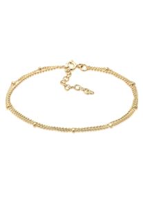 Armkette Elli "Armband Kugeln Layer Kettchen Basic 925er Silber" Gr. 16, gold, Armb&auml;nder, Damen, Silber 925 (Sterlingsilber), Armkette