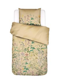 Bettw&auml;sche Essenza "Augustina", beige (gelb straw), B/L: 155cm x 220cm, 1 Stk., 1 Stk., Satin (Bio-Baumwolle), B/L: 80cm x 80cm, 2 Stk., Bettw&auml;sche, Bettw&auml;sche