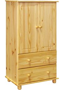 M&ouml;bilia Kommode M&Ouml;BILIA "Kommode", braun (natur), B:80cm H:136cm T:43cm, Massivholz, Sideboards, Kommode, mit verstellbarem Einlegeboden