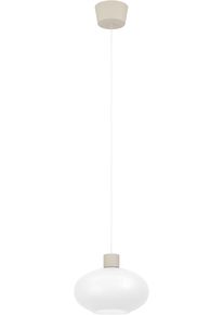 Eglo H&auml;ngeleuchte "DASMINA", sandfarben, wei&szlig;, 1, &Oslash; 25cm H: 110cm, 1 Stk., Leuchten, H&auml;ngelampe, Lampe, Glas, Wohnzimmer, H&auml;ngeleuchte